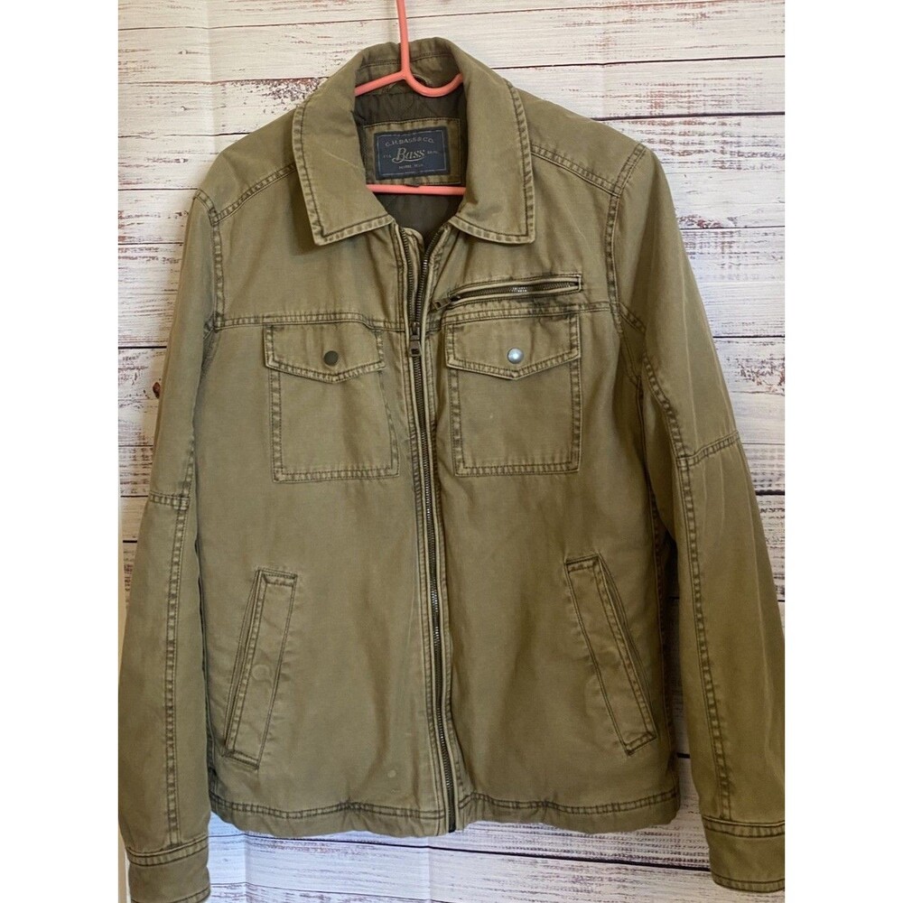 Vintage GH Bass & Co. Utility Canvas Quilted Lined Cotton Jacket Size small
